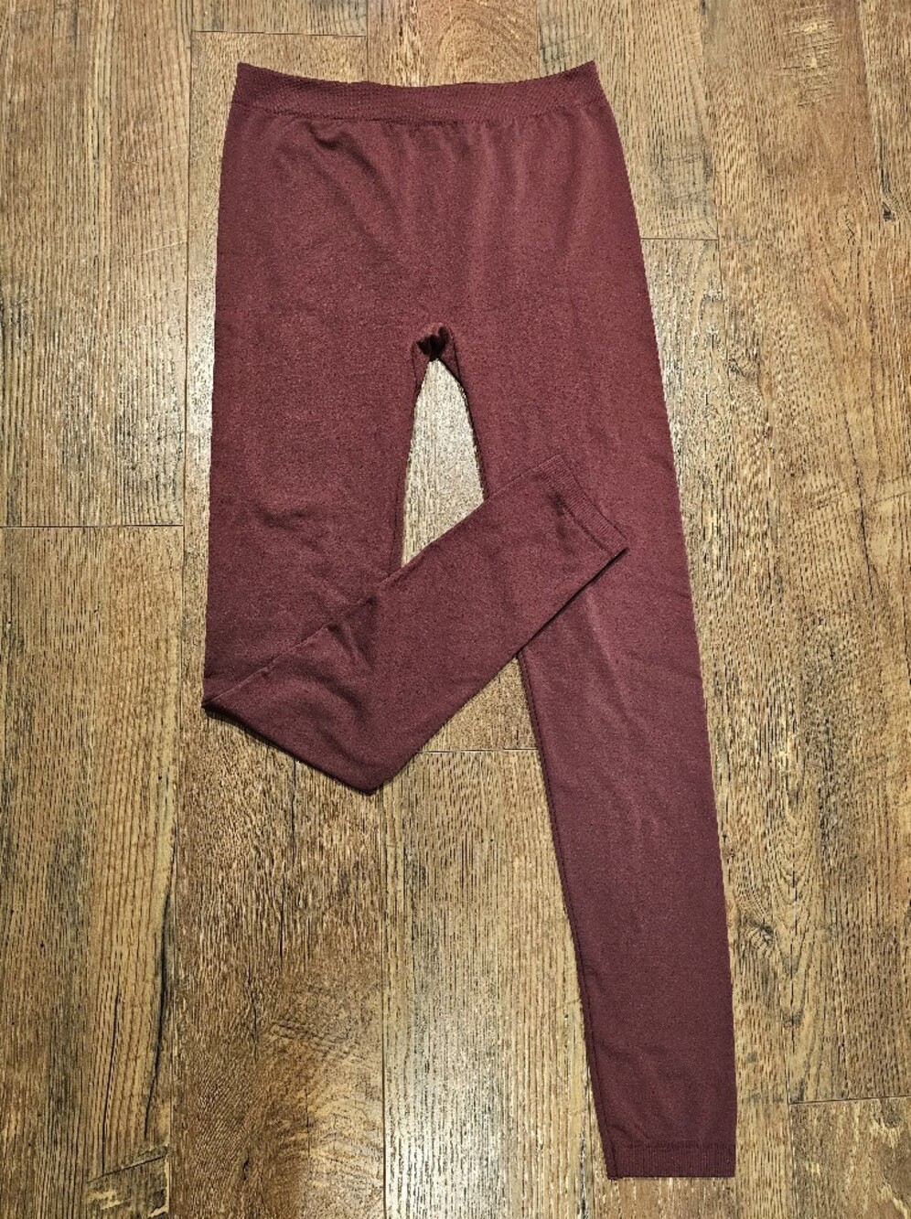 Olive + Oak Maroon Burgundy Seamless High Waisted Lounge Leggings - Women’s M